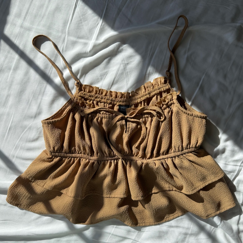 Wild Fable by Target Women’s Ruffled Cropped Tank Sz. S